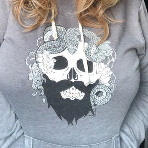 Bearded Skull Hoodie-The Atomic Blonde